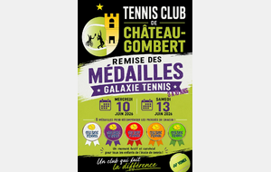 Remise des Médailles Galaxie Tennis – Mercredi 10 Juin