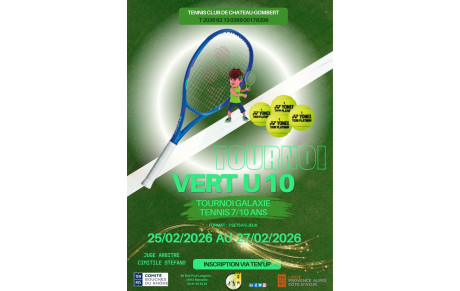 TOURNOI VERT GALAXIE TENNIS POUR LES 7/10 ANS