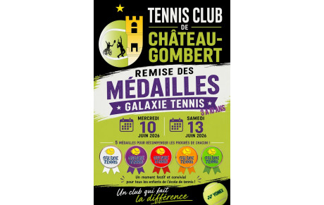 Remise des Médailles Galaxie Tennis – Mercredi 10 Juin